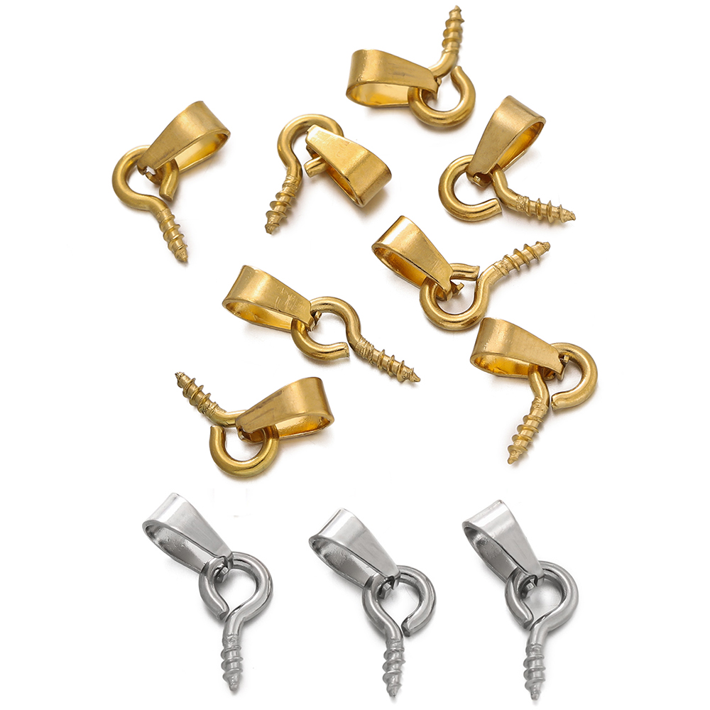 Jewelry Making Pins - 20Sets Stainless Steel Bail Clasp with