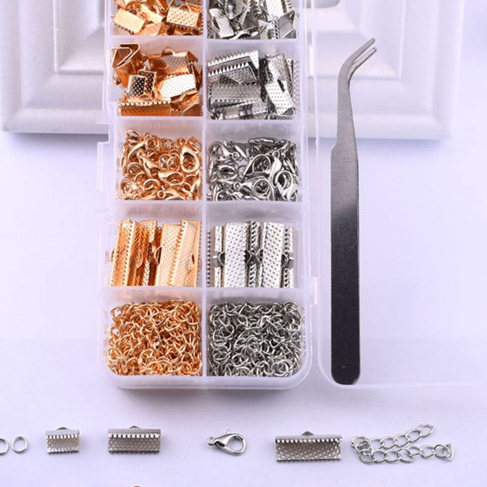 Jewelry Making Tool Kit - 371Pcs Gold Necklace Buckle Jewelry Making