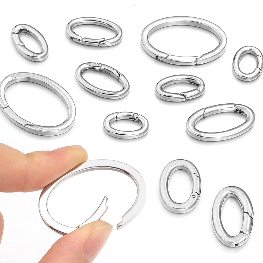1pc Stainless Steel Spring Cla - Jewelry Making Rings recension och pris