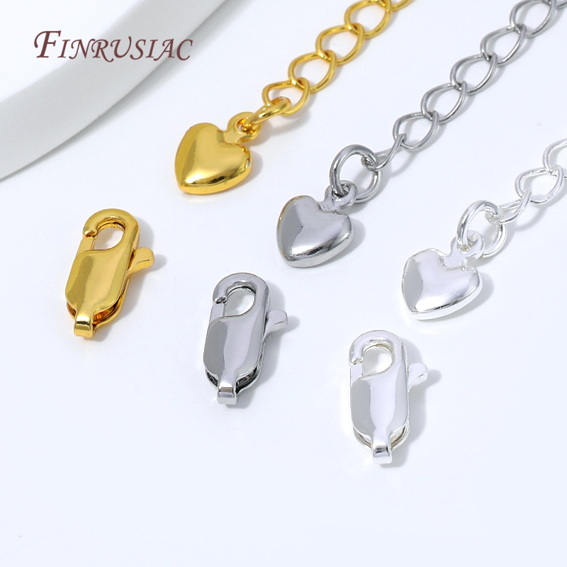 18K Gold Silver Plated Extensi - Lobster Clasp Silver recension och pris