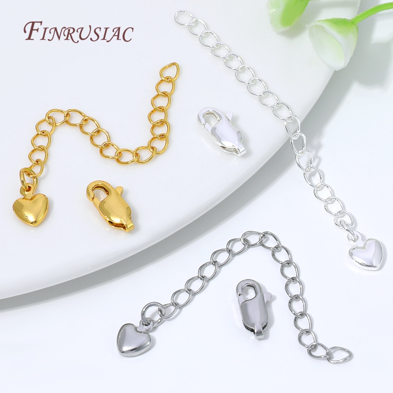 18K Gold Silver Plated Extensi - Lobster Clasp Silver recension och pris
