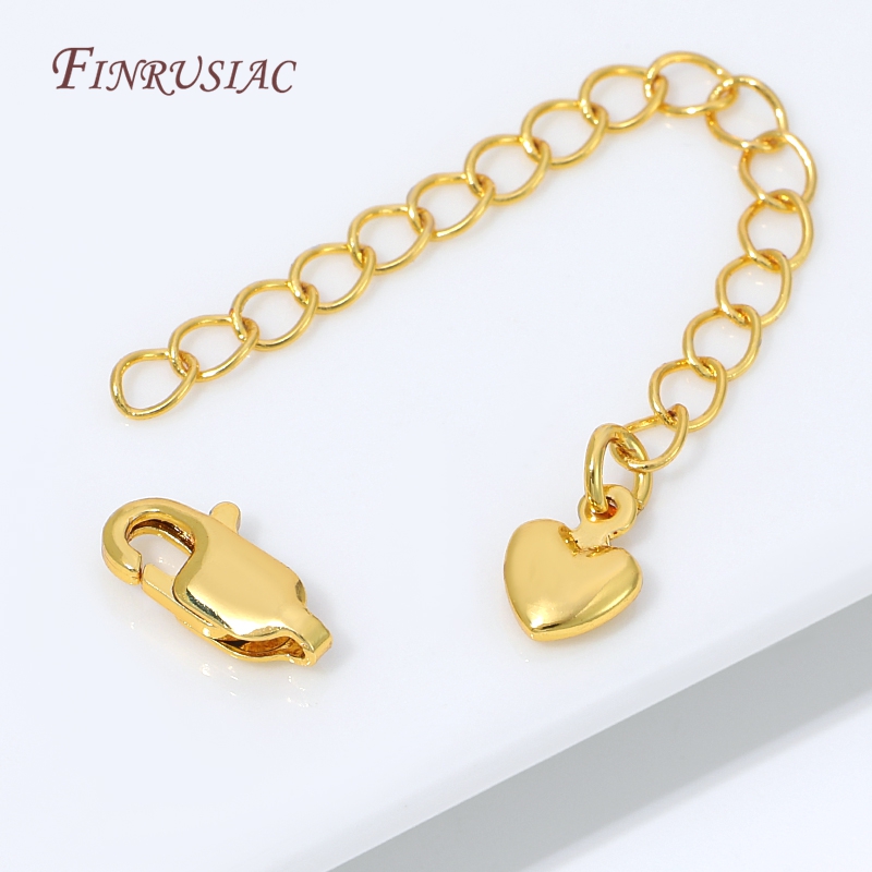 18K Gold Silver Plated Extensi - Lobster Clasp Silver recension och pris