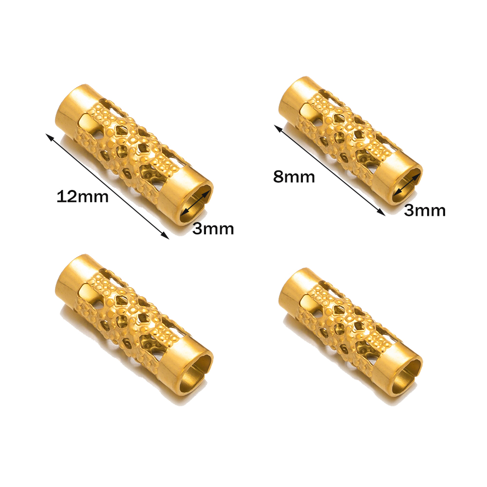 20pcs Gold Stainless Steel Hol - Seed Bead Tube recension och pris