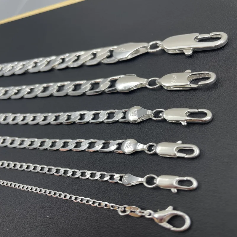 Men's 925 Sterling Silver Neck - Lobster Clasp Silver recension och pris