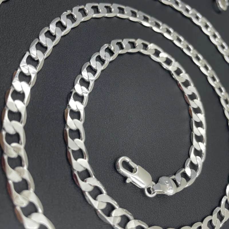Men's 925 Sterling Silver Neck - Lobster Clasp Silver recension och pris