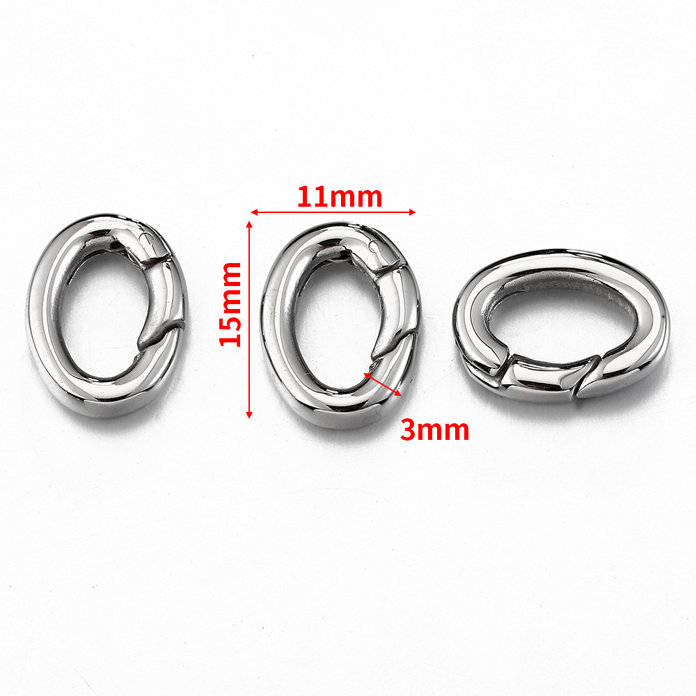 2pcs/1pc Stainless Steel Sprin - Jewelry Making Rings recension och pris