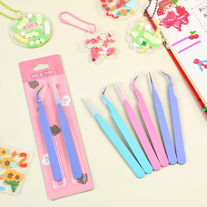 6pcs Tweezers Set - Angle and  - Jewelry Making Tool Kit recension och pris