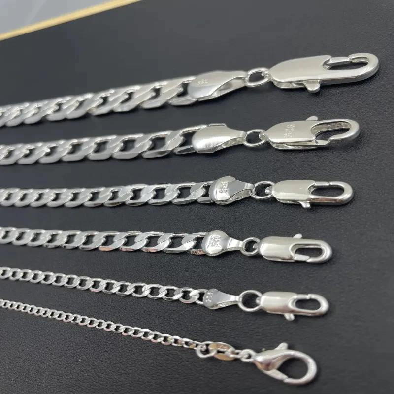 Men's 925 Sterling Silver Neck - Lobster Clasp Silver recension och pris