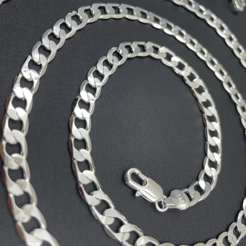 Men's 925 Sterling Silver Neck - Lobster Clasp Silver recension och pris